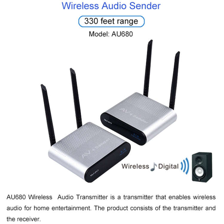 Measy AU680 Wireless Audio Speaker Transmission Box, Transmitter & Receiver, Transmission Distanc...