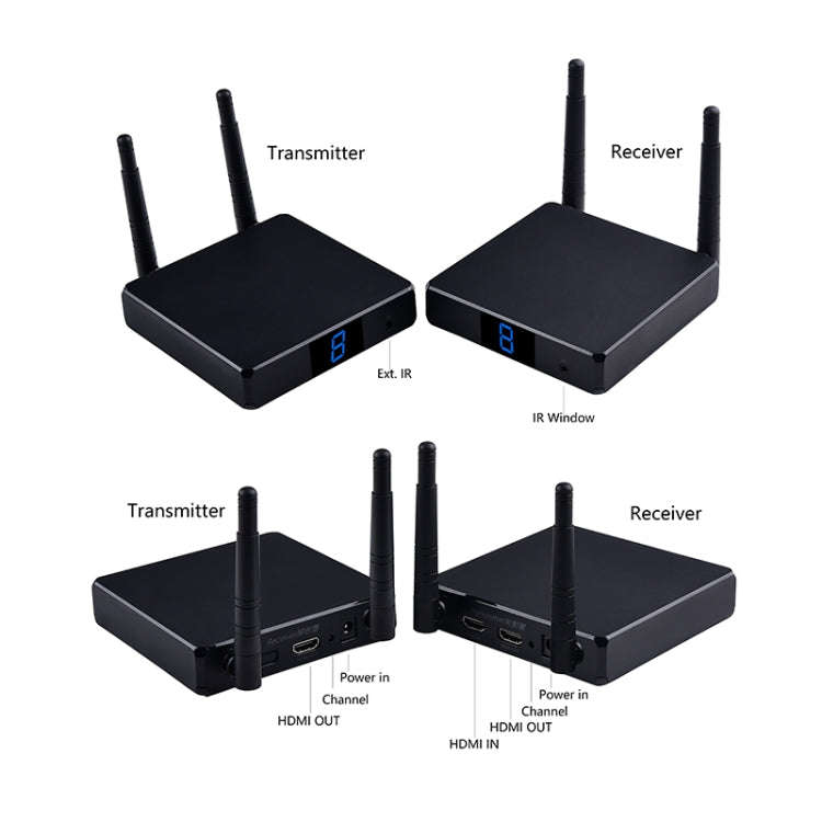 Measy FHD686-2 Full HD 1080P 3D 2.4GHz / 5.8GHz Wireless HD Multimedia Interface Extender 1 Trans...