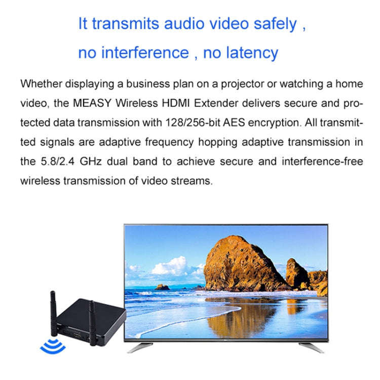 Measy FHD686-2 Full HD 1080P 3D 2.4GHz / 5.8GHz Wireless HD Multimedia Interface Extender 1 Trans...