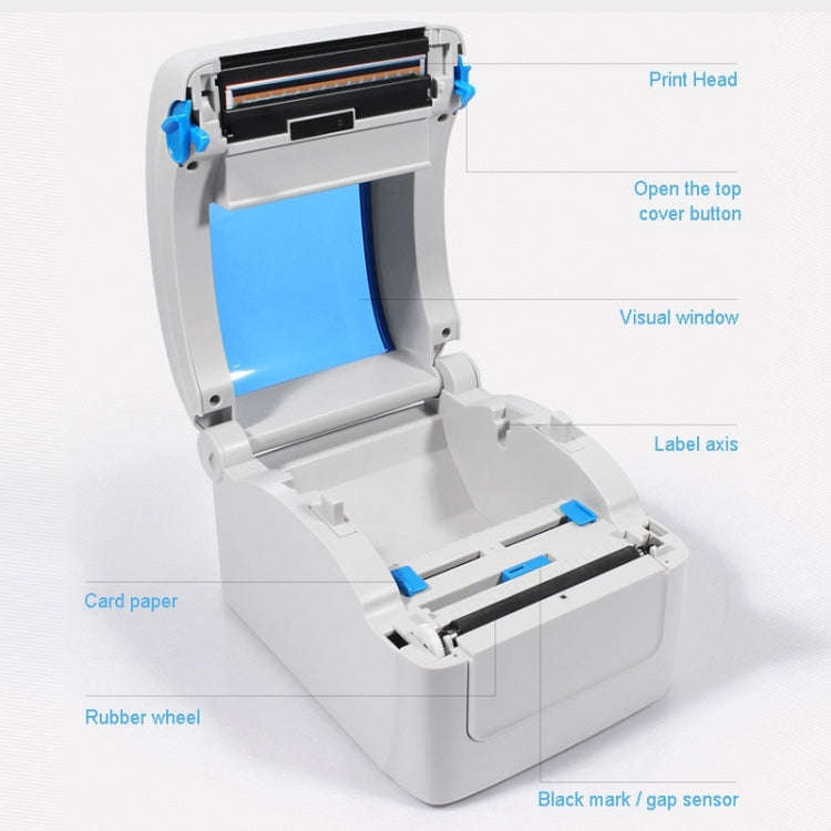GPRINTER GP1324D Bluetooth USB Port Thermal Automatic Calibration Barcode Printer, Max Supported ...