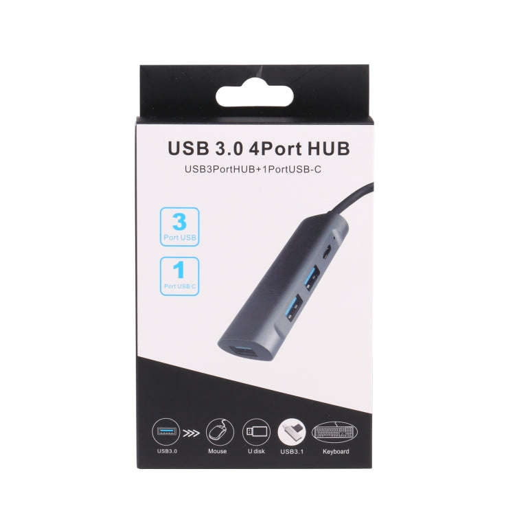 U-811 4 in 1 USB 3.0 to 3 USB 3.0 + USB-C / Type-C Ports HUB Docking Station