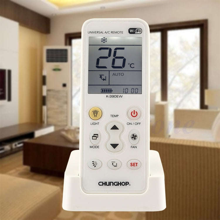 CHUNGHOP K-390EW WiFi Smart Universal Air Conditioner A/C Remote Control with Backlight & LED Lig...