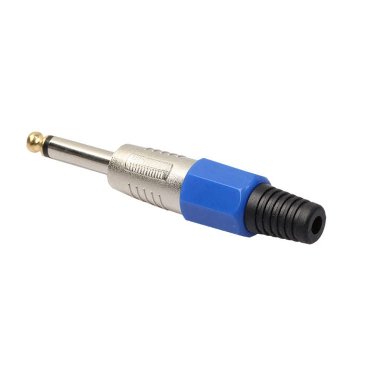 2 PCS 6.35 Gold-plating Mono Microphone Audio Plug