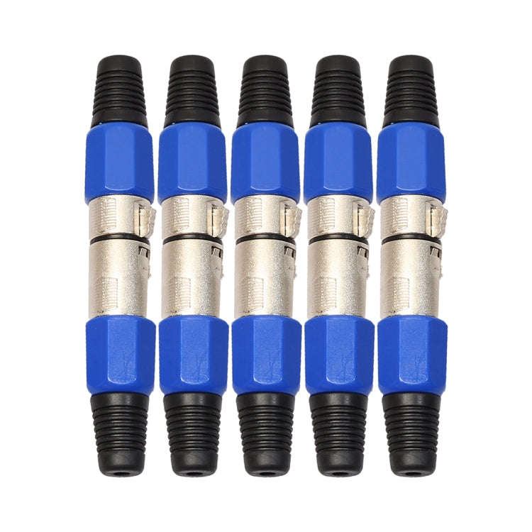 5 Pairs Metal Female Male XLR 3 Pin Jack Socket Plug Audio Connector