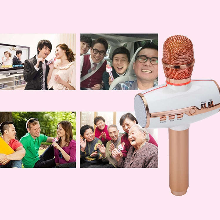 H9 High Sound Quality Handheld KTV Karaoke Recording Colorful RGB Neon Lights Bluetooth Wireless ...