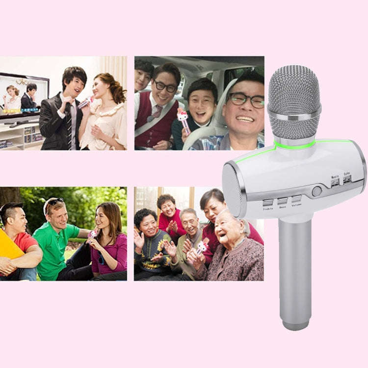 H9 High Sound Quality Handheld KTV Karaoke Recording Colorful RGB Neon Lights Bluetooth Wireless ...