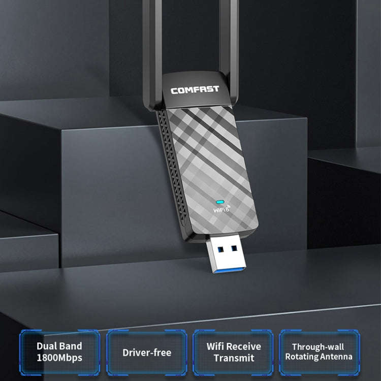 COMFAST CF-952AX V2 1800Mbps Dual Band Wireless Network Card WiFi6 USB Adapter