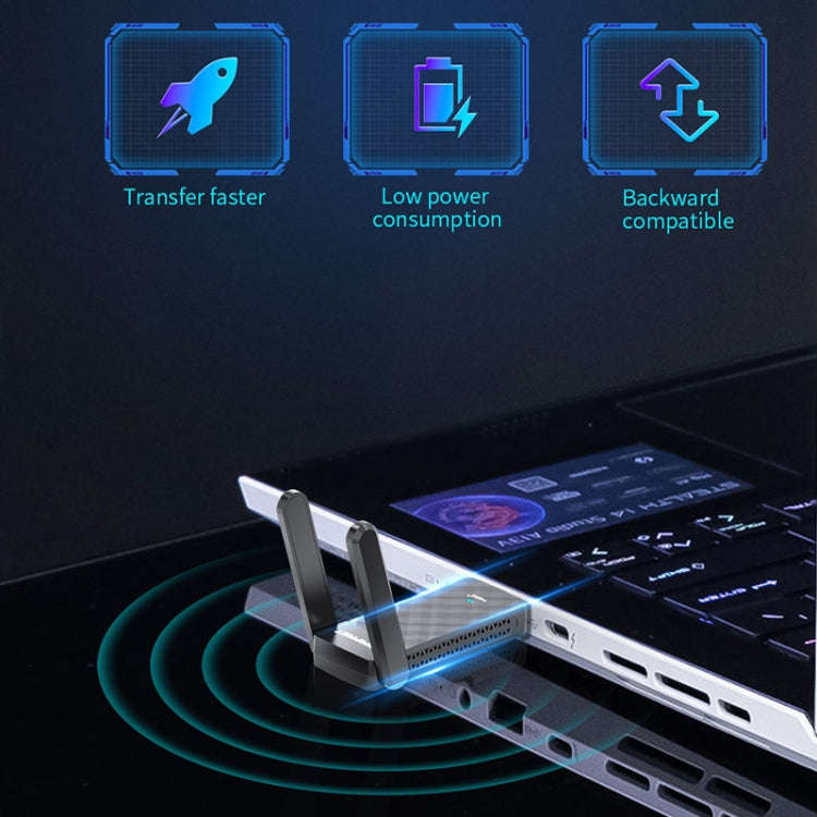 COMFAST CF-952AX V2 1800Mbps Dual Band Wireless Network Card WiFi6 USB Adapter