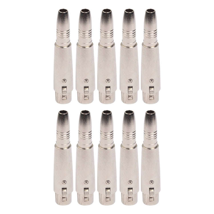 10 PCS LZ1163-1 6.35mm XRL Female to Female Audio Adapter