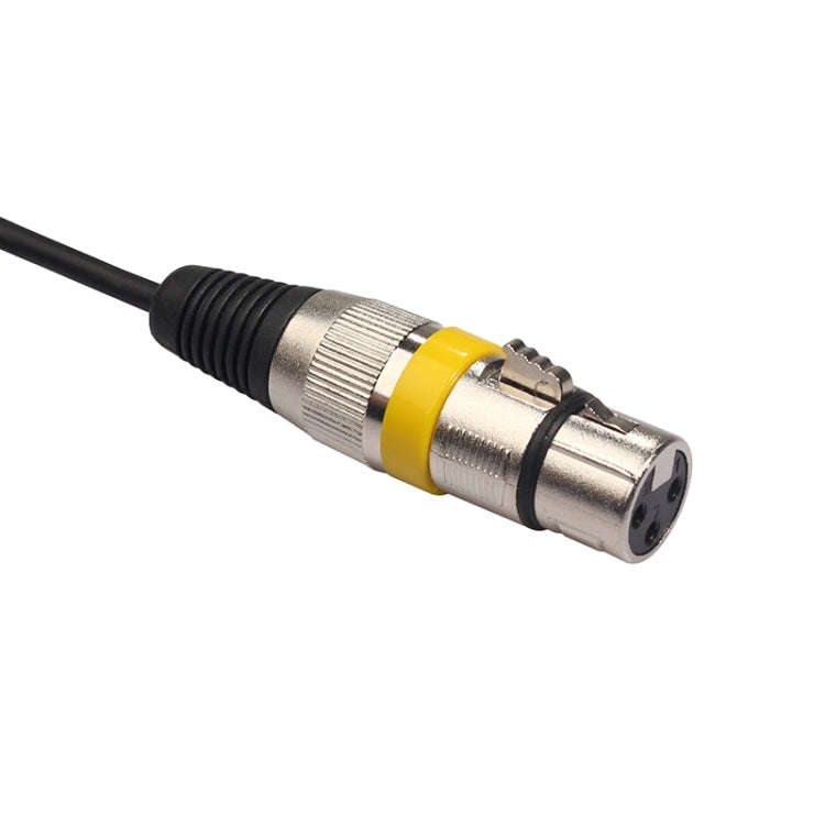 2055MFF-03 2 In1 XLR Male to Double Female Microphone Audio Cable, Length: 0.3m(Yellow)