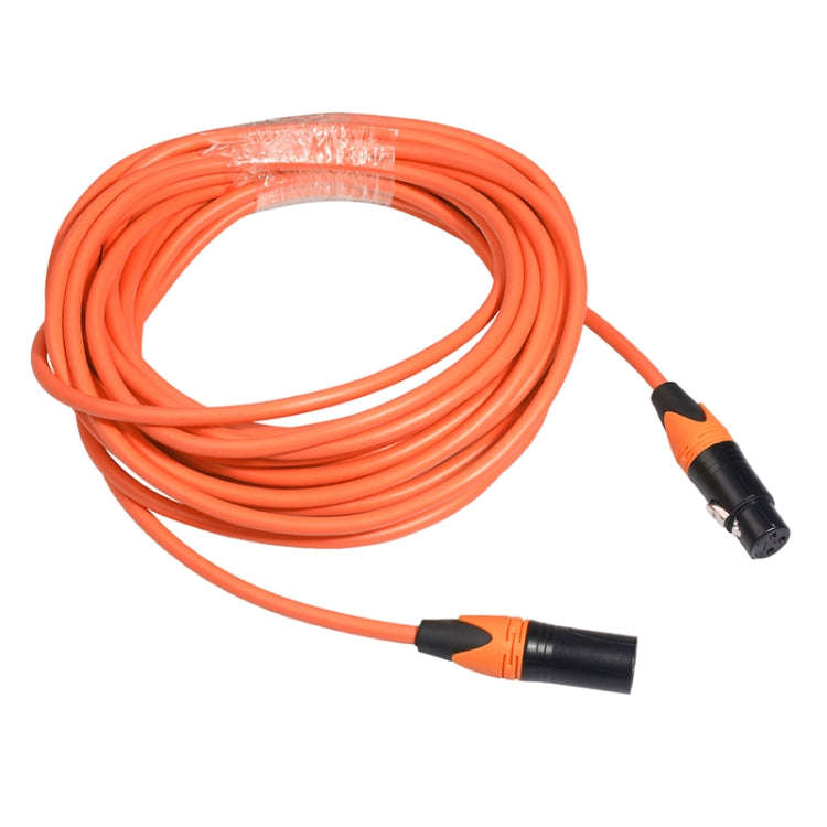 XRL Male to Female Microphone Mixer Audio Cable, Length: 5m (Orange)