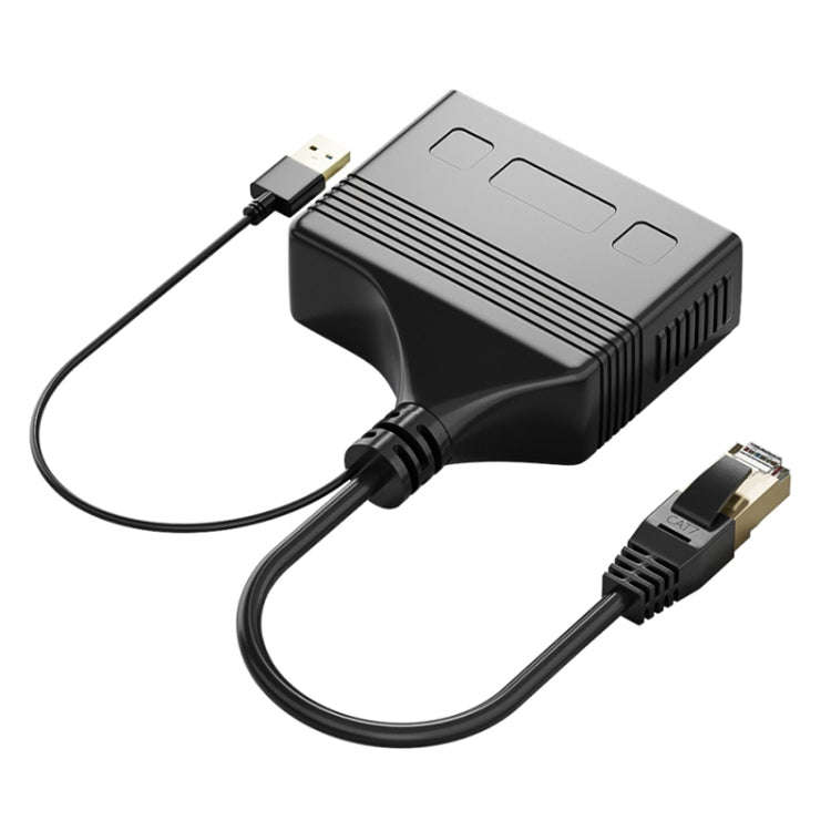 Male RJ45 4 in 1 Gigabit Network Splitter Cable Ethernet Network Coupler