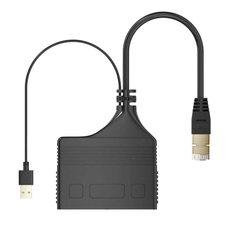Male RJ45 4 in 1 Gigabit Network Splitter Cable Ethernet Network Coupler