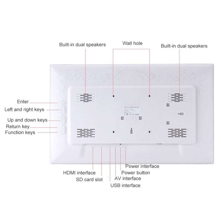 18.5 inch  Wall Hanging Advertising Machine, Shopping Mall Electronic Display Stand Advertising M...