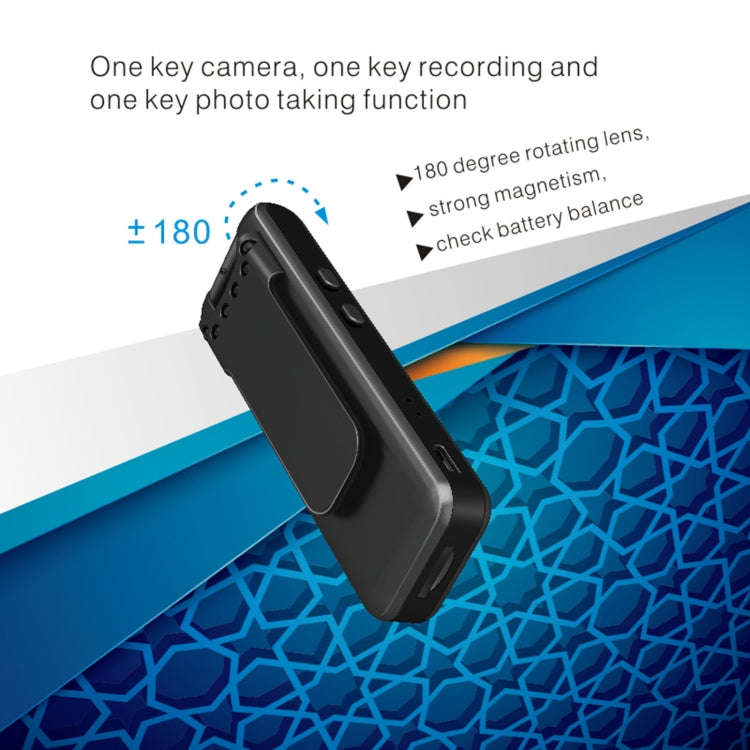 M13 1.0 Million Pixels 180 Degrees Rotating Lens Video Recorder Pen (Black)