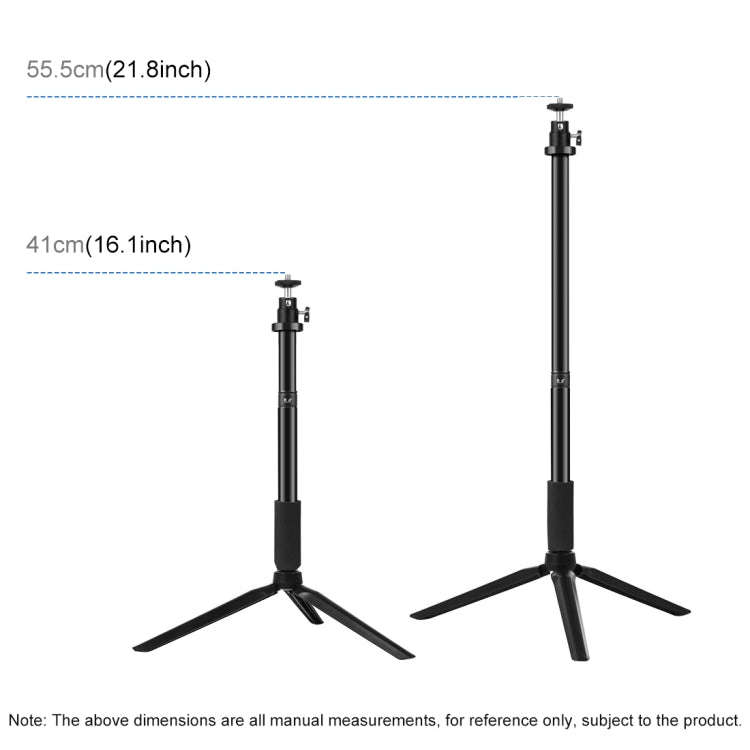 PULUZ Tripod Mount +  Extension Rod + Live Broadcast Dual Phone Bracket + 6.2 inch 16cm LED Ring ...