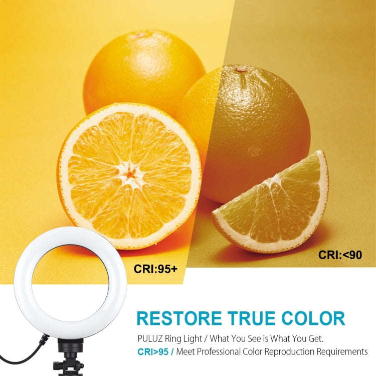 PULUZ 6.2 inch 16cm USB 3 Modes Dimmable LED Ring Vlogging Photography Video Lights + Pocket Trip...