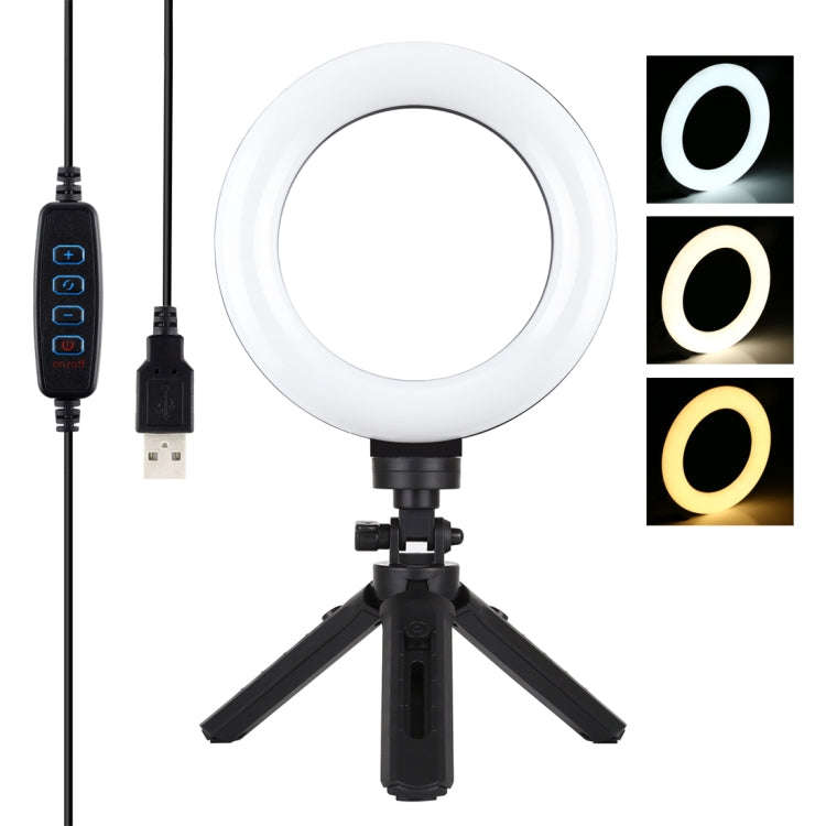 PULUZ 6.2 inch 16cm USB 3 Modes Dimmable LED Ring Vlogging Photography Video Lights + Pocket Trip...
