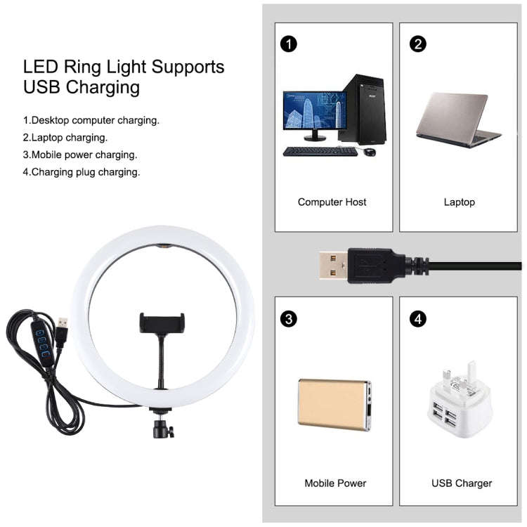 PULUZ 11.8 inch 30cm Light + 1.65m Tripod Mount Curved Surface USB 3 Modes Dimmable Dual Color Te...