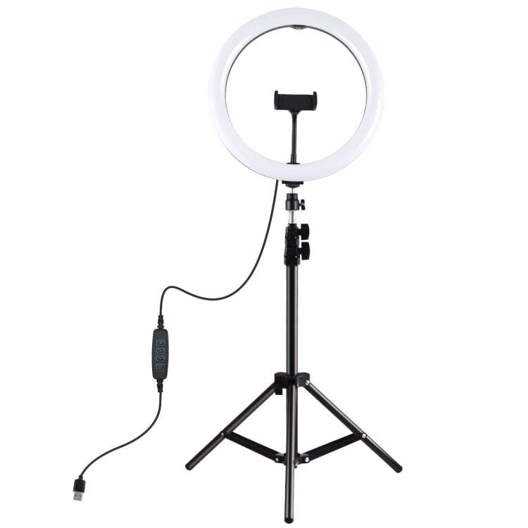 PULUZ 11.8 inch 30cm Light + 1.1m Tripod Mount Curved Surface USB 3 Modes Dimmable Dual Color Tem...
