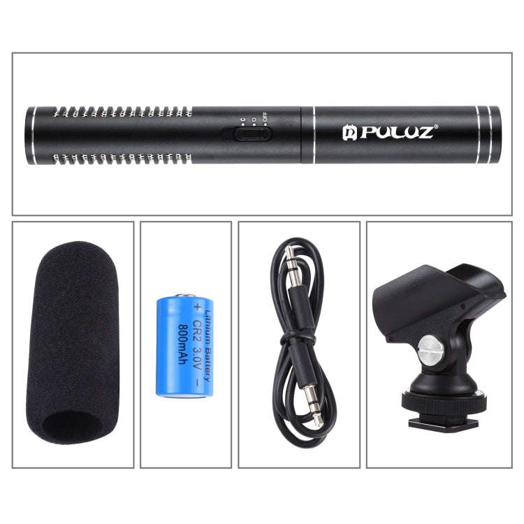 PULUZ Professional Interview Condenser Video Shotgun Microphone with 3.5mm Audio Cable for DSLR &...