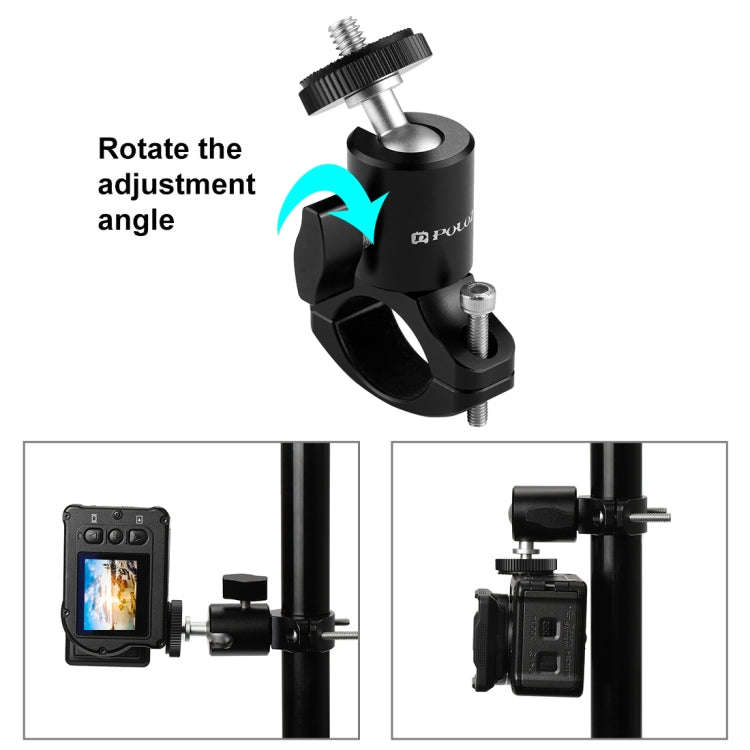 PULUZ Bike Aluminum Handlebar Tripod Ball Head Adapter Mount for GoPro HERO10 Black / HERO9 Black...