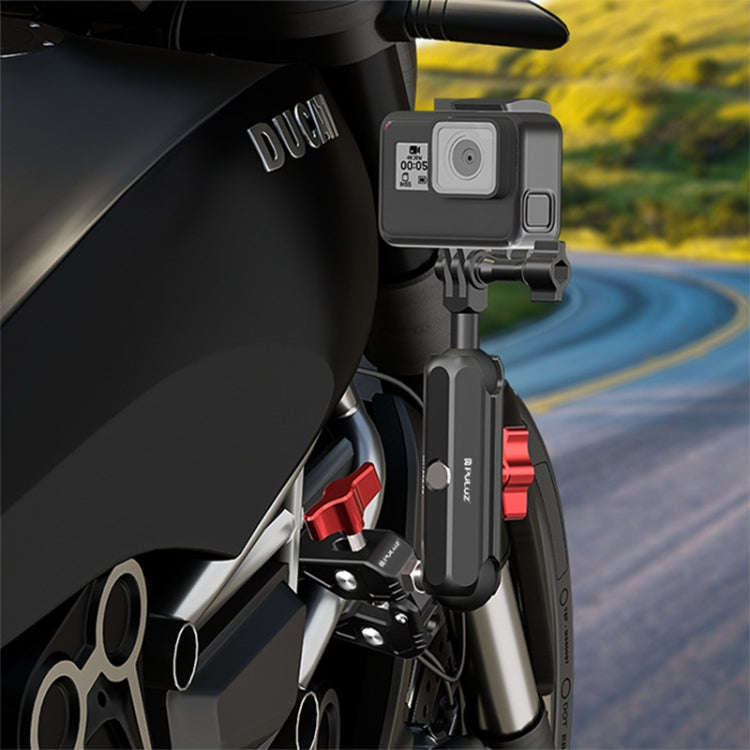 PULUZ Motorcycle Handlebar Crab Clamp CNC Metal Magic Arm Rod Mount