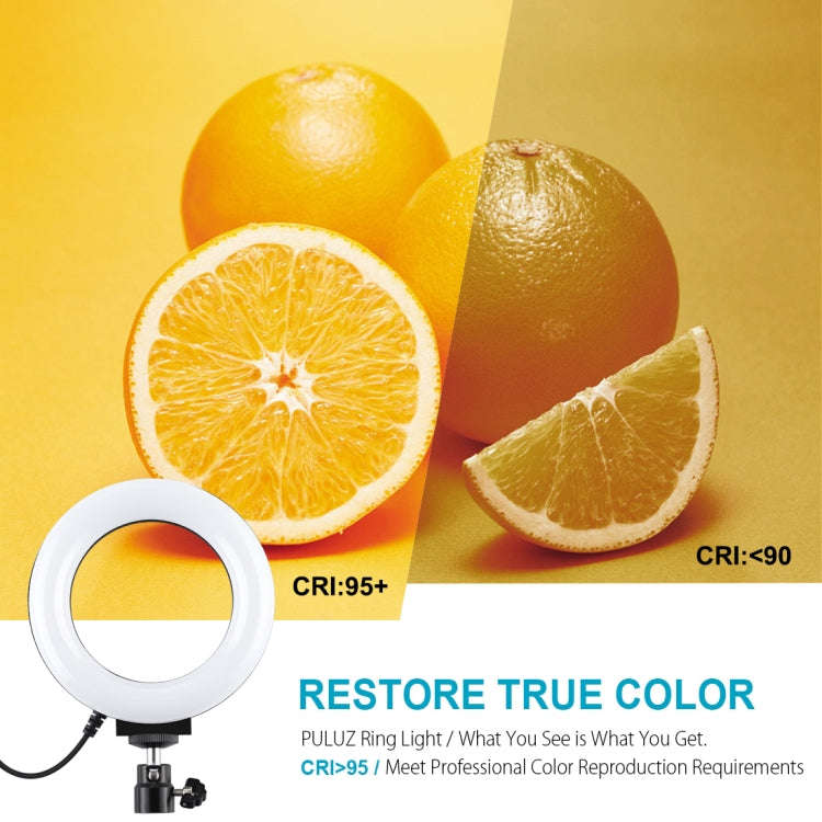 PULUZ 4.7 inch 12cm USB 3 Modes Dimmable LED Ring Selfie Beauty Vlogging Photography Video Lights...