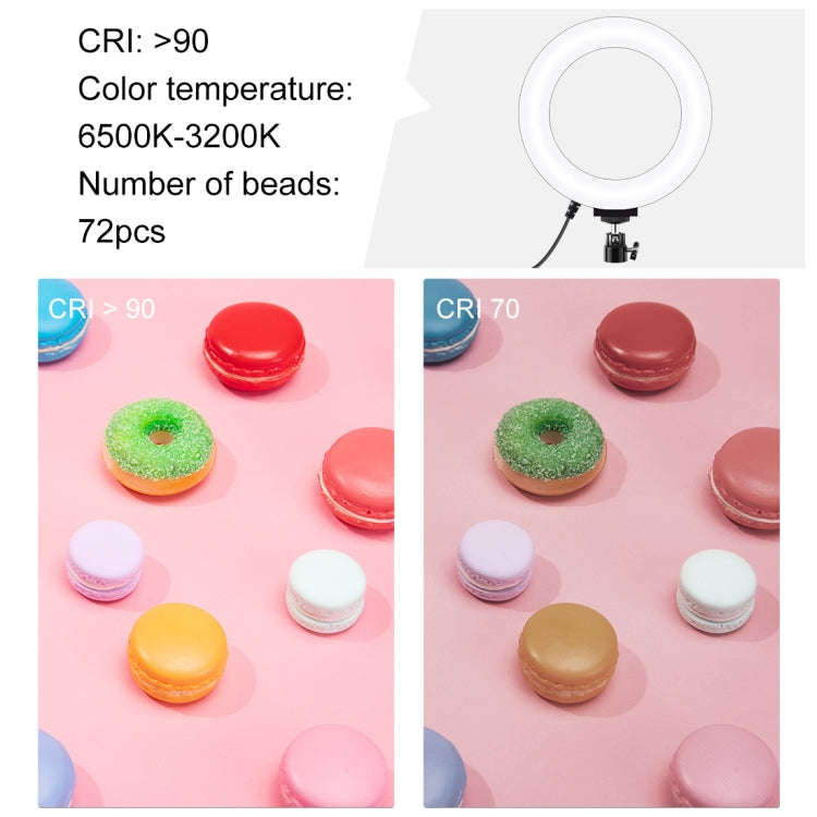 PULUZ 6.2 inch 16cm USB 3 Modes Dimmable LED Ring Vlogging Photography Video Lights with Tripod B...