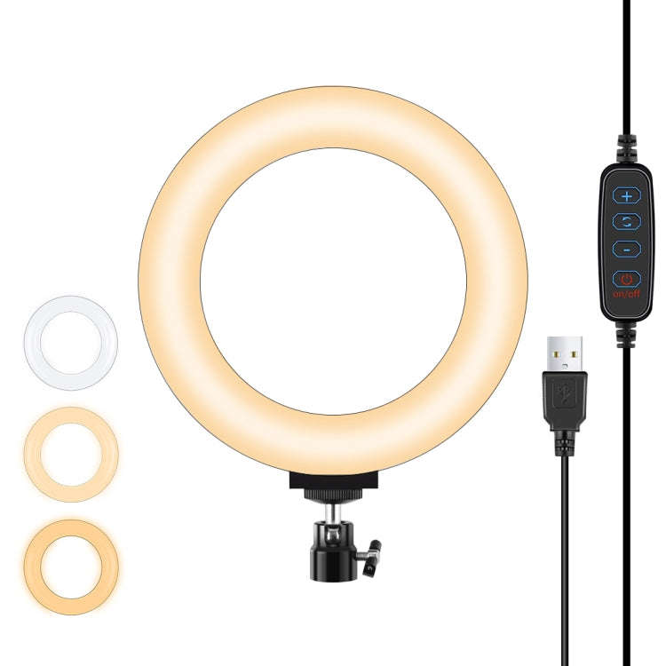 PULUZ 6.2 inch 16cm USB 3 Modes Dimmable LED Ring Vlogging Photography Video Lights with Tripod B...