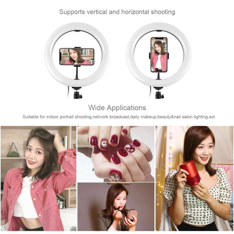 PULUZ 10.2 inch 26cm USB 3 Modes Dimmable Dual Color Temperature LED Curved Diffuse Light Ring Vl...