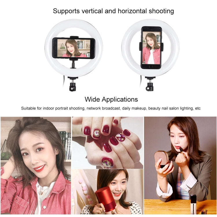PULUZ 7.9 inch 20cm USB 3 Modes Dimmable Dual Color Temperature LED Curved Light Ring Vlogging Se...