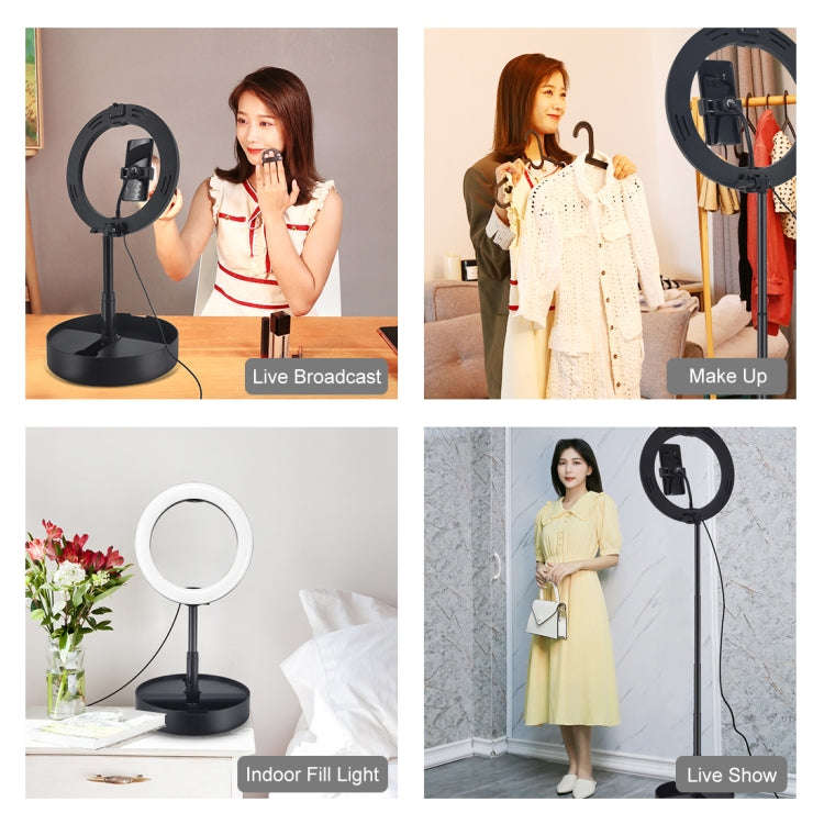 PULUZ 10.2 inch 26cm USB 3 Modes Dimmable Dual Color Temperature LED Curved  Ring Vlogging Selfie...