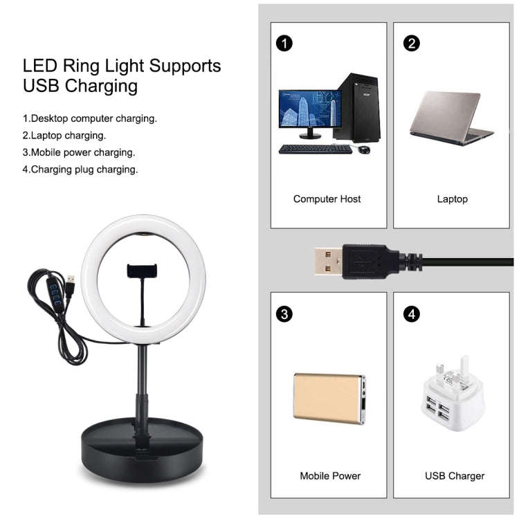 PULUZ 10.2 inch 26cm USB 3 Modes Dimmable Dual Color Temperature LED Curved  Ring Vlogging Selfie...