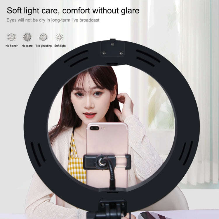PULUZ 10.2 inch 26cm USB 3 Modes Dimmable Dual Color Temperature LED Curved  Ring Vlogging Selfie...