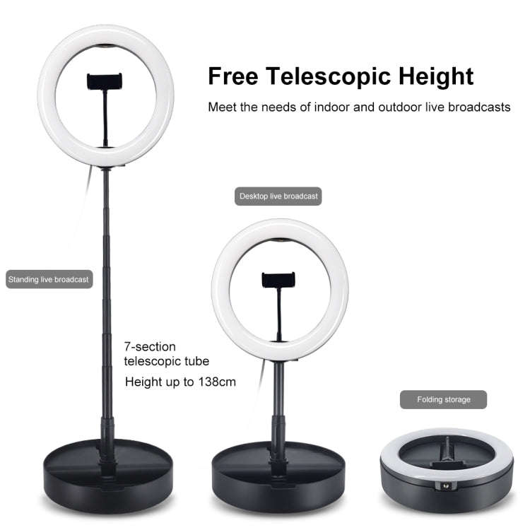 PULUZ 10.2 inch 26cm USB 3 Modes Dimmable Dual Color Temperature LED Curved  Ring Vlogging Selfie...