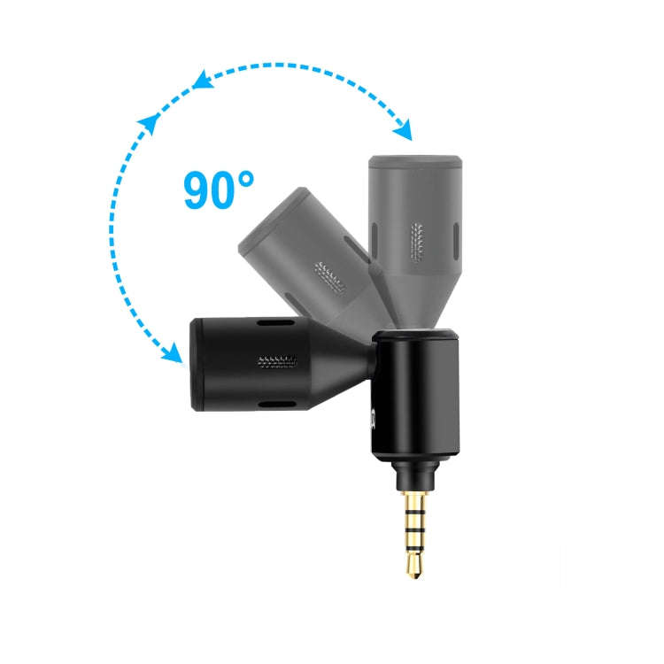 PULUZ 3.5mm Jack Mobile Phone Single Directional Adjustable Microphone(Black)
