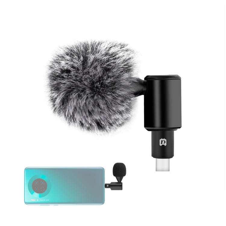 PULUZ USB-C / Type-C Jack Mobile Phone Omnidirectional Condenser Adjustable Microphone, Not for S...