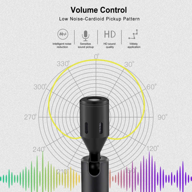 PULUZ USB-C / Type-C Jack Mobile Phone Omnidirectional Condenser Adjustable Microphone, Not for S...