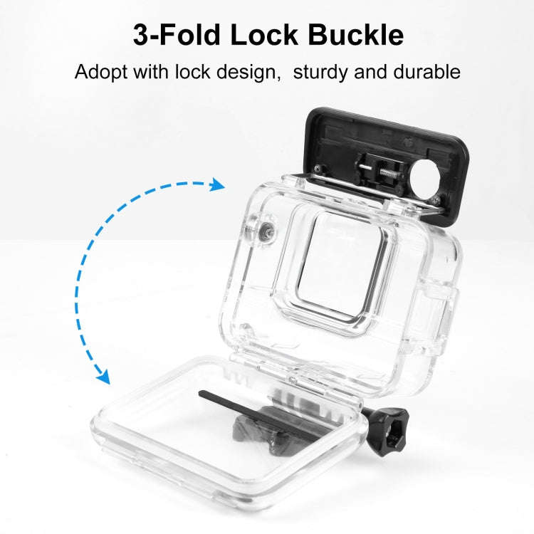 For Insta360 Ace Pro PULUZ 60m Underwater Waterproof Housing Case with Base Adapter & Screw (Tran...