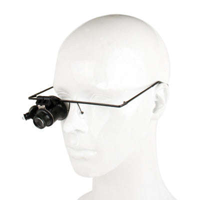 20X Glasses Type Watch Repair Magnifier With LED Light