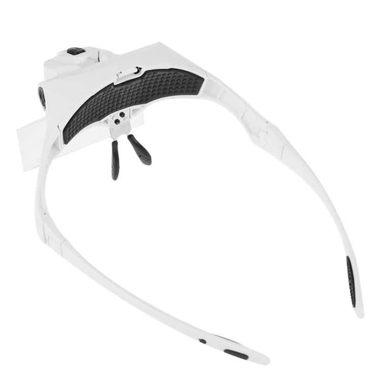 5 Lens 1.0X-3.5X Loupe Glasses Bracket Headband Magnifier with 2 LED Lights Eye Magnification Gog...
