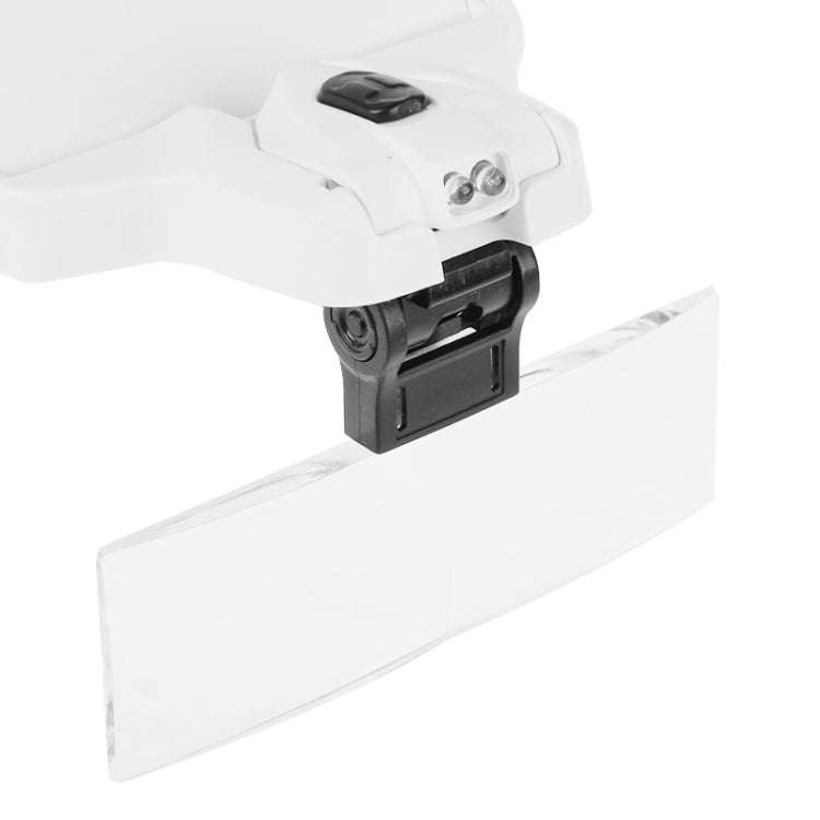 5 Lens 1.0X-3.5X Loupe Glasses Bracket Headband Magnifier with 2 LED Lights Eye Magnification Gog...