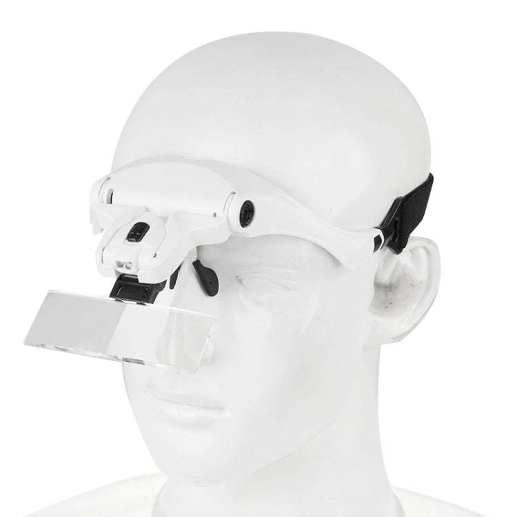 5 Lens 1.0X-3.5X Loupe Glasses Bracket Headband Magnifier with 2 LED Lights Eye Magnification Gog...