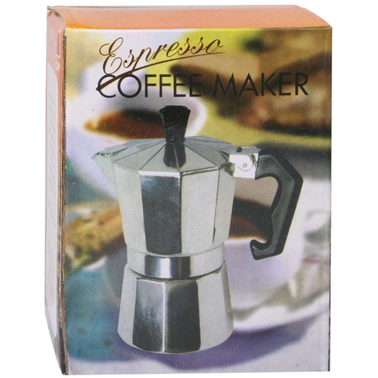 High Quality Aluminum Moka Coffee Maker Espresso Coffee Pot(Silver)