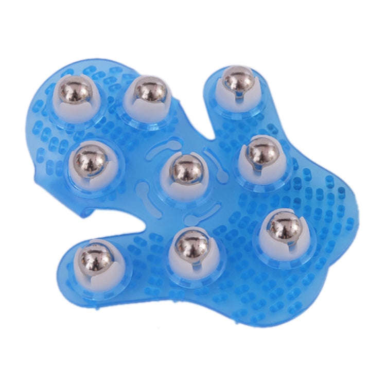 Thickened Palm-shaped Handheld Ball Meridian Massager(Blue)