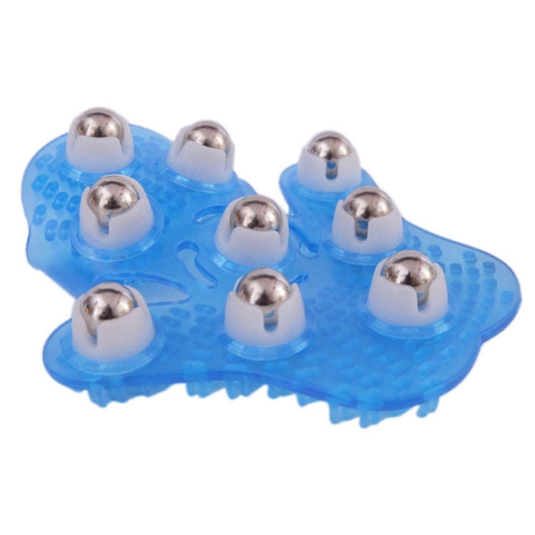 Thickened Palm-shaped Handheld Ball Meridian Massager(Blue)