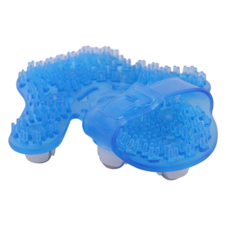 Thickened Palm-shaped Handheld Ball Meridian Massager(Blue)