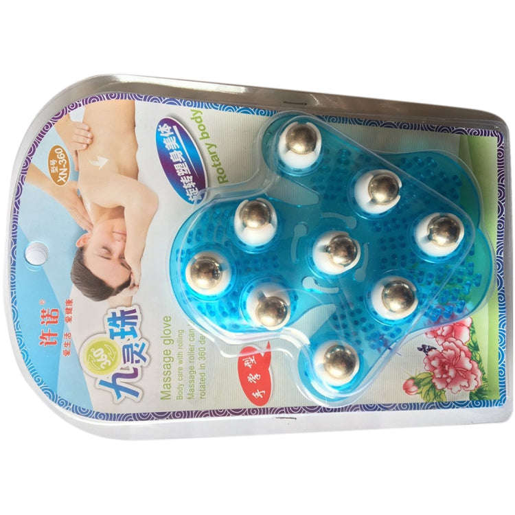 Thickened Palm-shaped Handheld Ball Meridian Massager(Blue)
