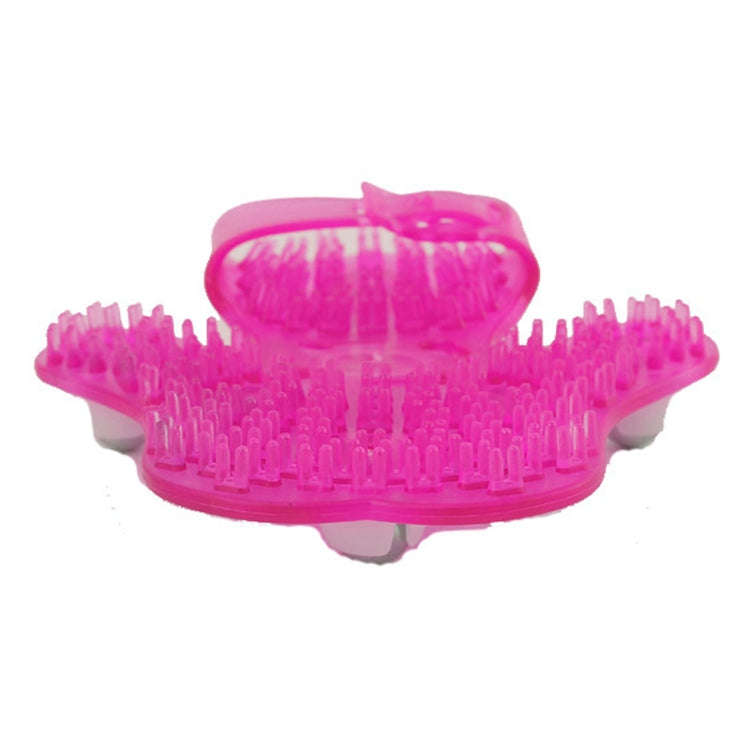Thickened Palm-shaped Handheld Ball Meridian Massager(Magenta)